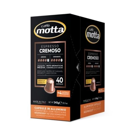 Capsule Alluminio Nespresso Cremoso 40+4 Pz