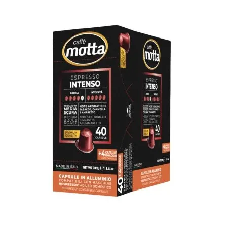 Capsule Alluminio Nespresso Intenso 40+4 Pz