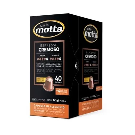 Capsule Alluminio Nespresso Cremoso 40+4 Pz